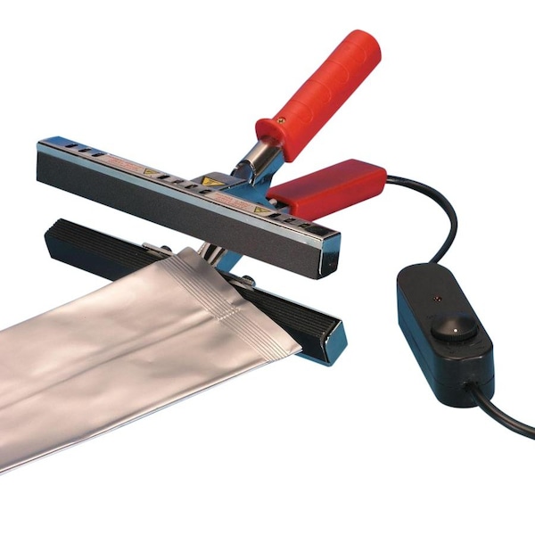 KF-Series 12" Portable Direct Heat Sealer w/ PTFE Coated Bars w/ 15mm Seal Width